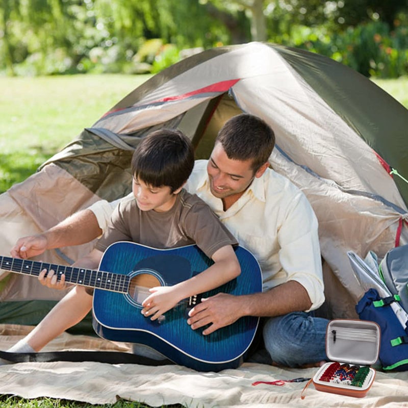 COOZOOM جراب حامل اختيار الجيتار من COOZOOM متوافق مع Fender ChromaCast D'Addario JIM DUNLOP Bolopick UNLP MUSICAL INSTRUMENT إكسسوارات الجيتار جميع المقاسات وحقيبة تخزين - حقيبة بني - Image 5